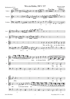 Wie ein Rubin in feinem Golde leuchtet, SWV 357