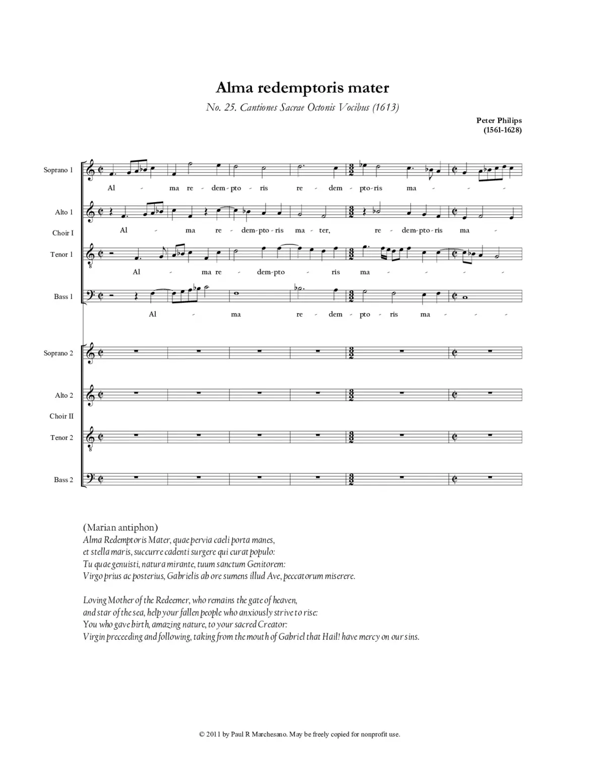 Alma redemptoris mater a 8 - Page 1