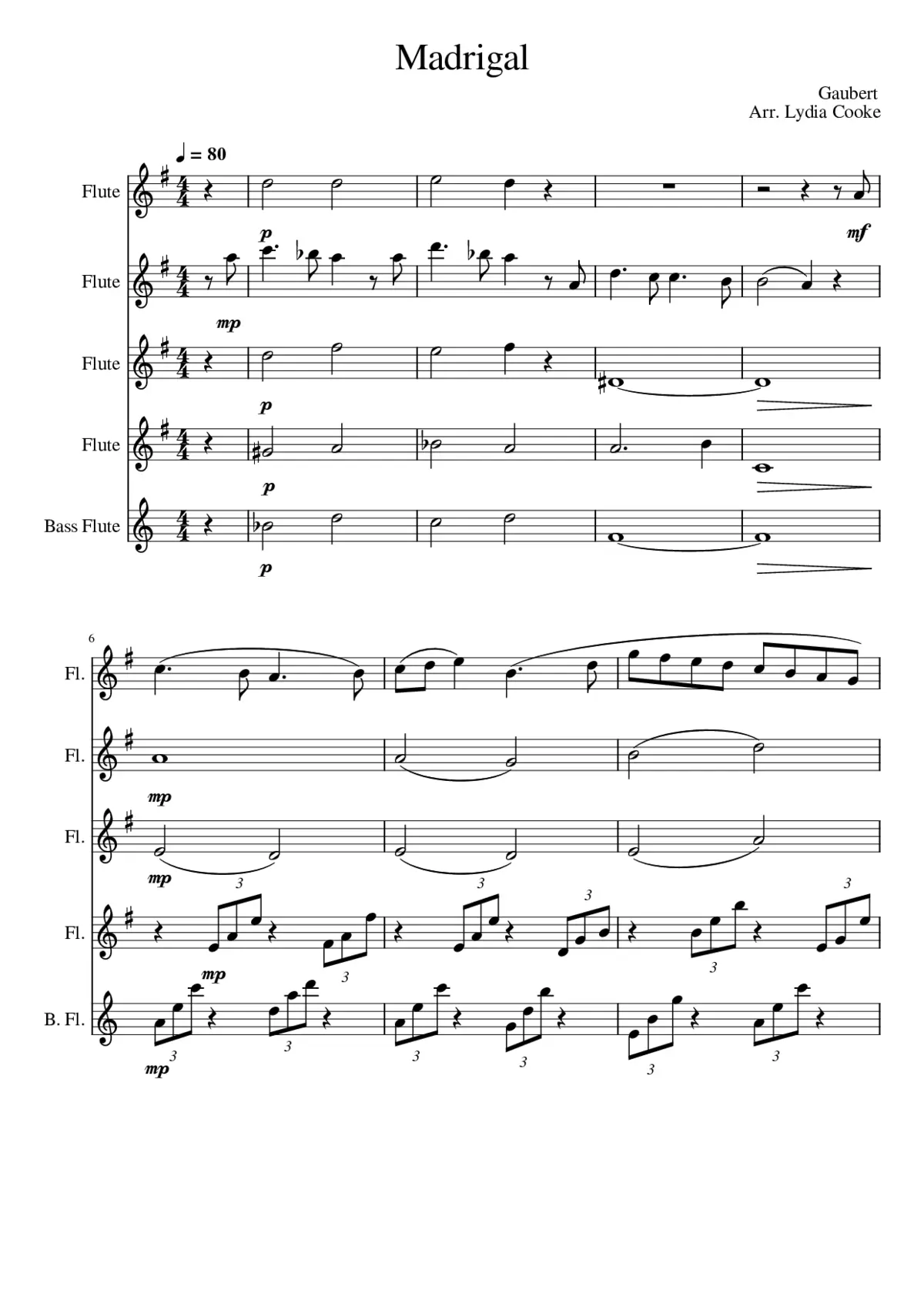 Madrigal - Page 1