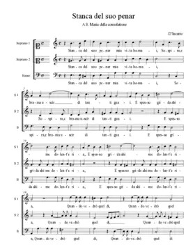 Stanca del suo penar