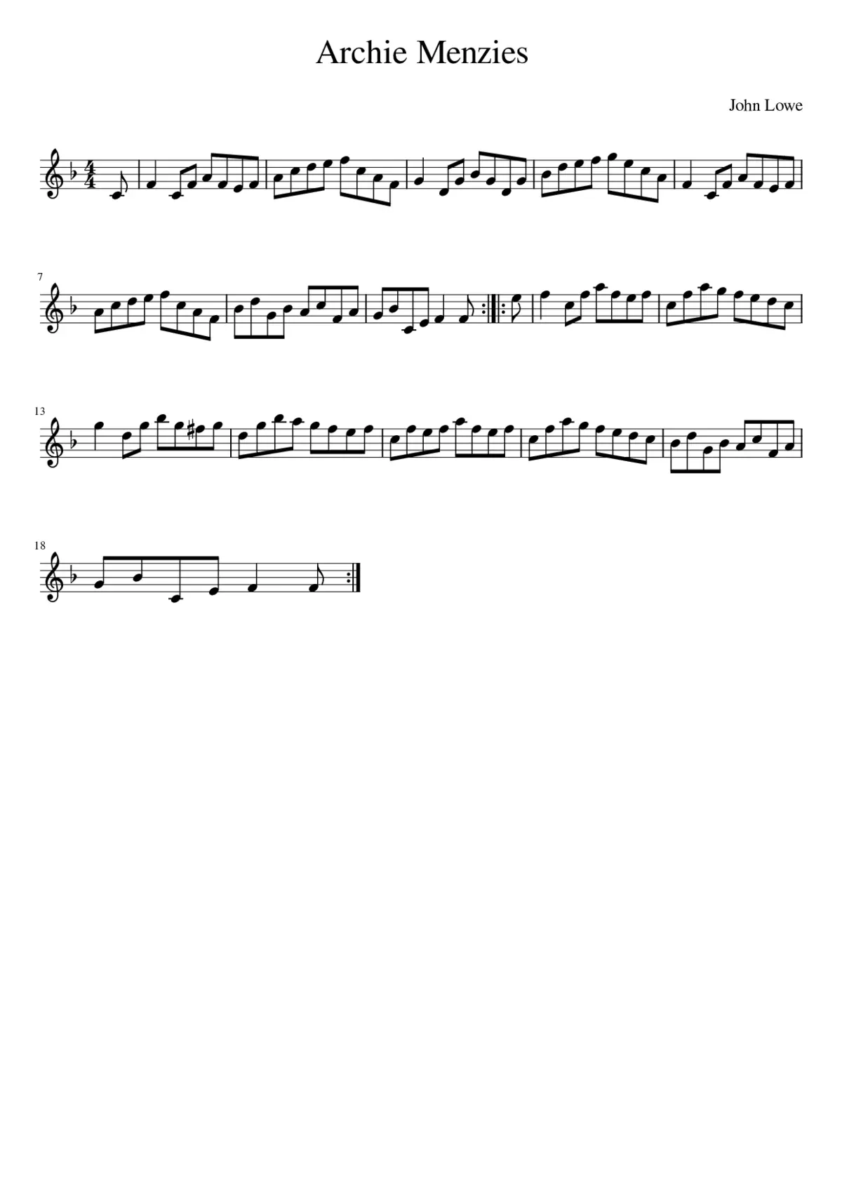 Archie Menzies - Page 1