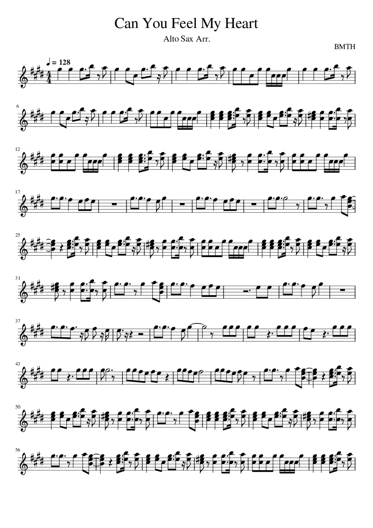 can you feel my heart - Page 1