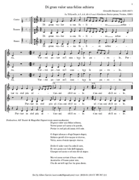 Di gran valor una felice schiera