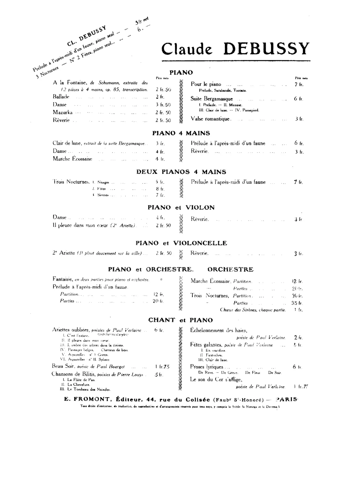 Fêtes galantes, Premier recueil - Page 1