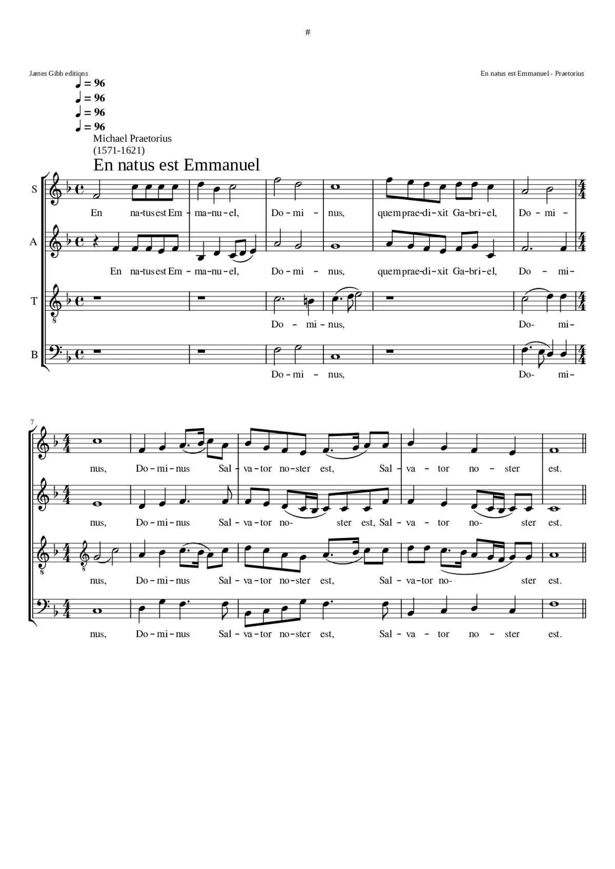 En natus est Emmanuel (Lo! Emmanuel is born) - Page 1