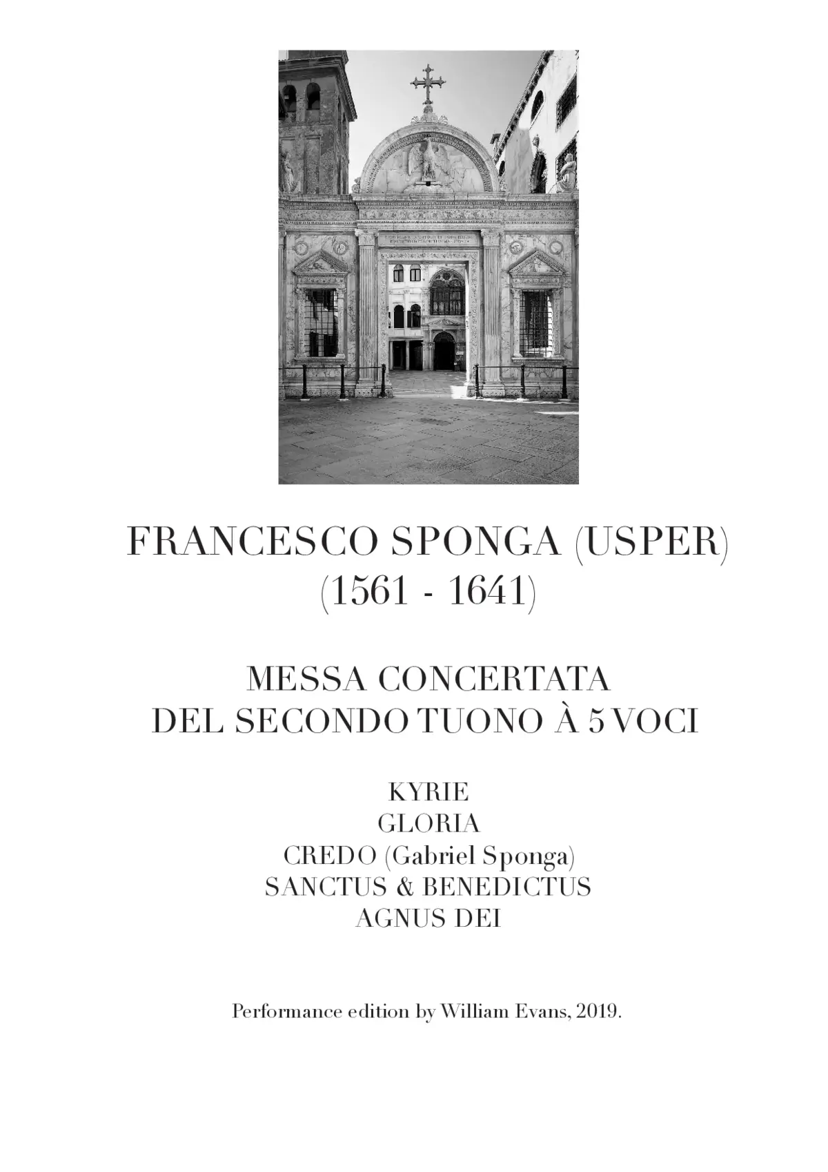Messa concertata del secondo tuono à 5 voci - Page 1