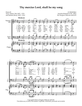 Thy mercies Lord, shall be my song
