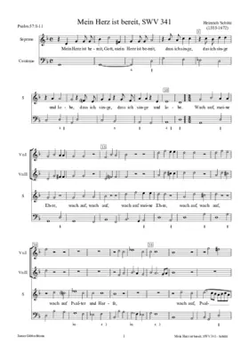 Mein Herz ist bereit, Gott, SWV 341