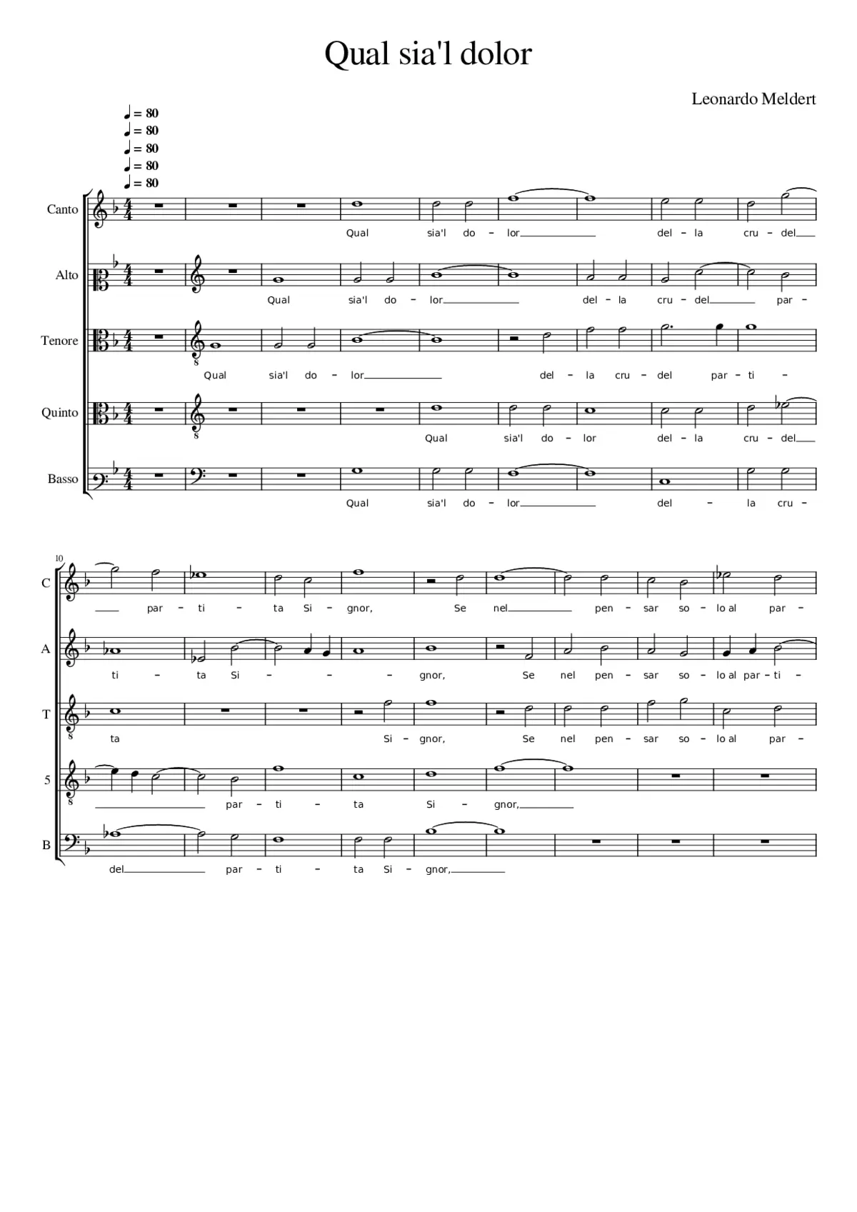 Qual sia'l dolor - Page 1