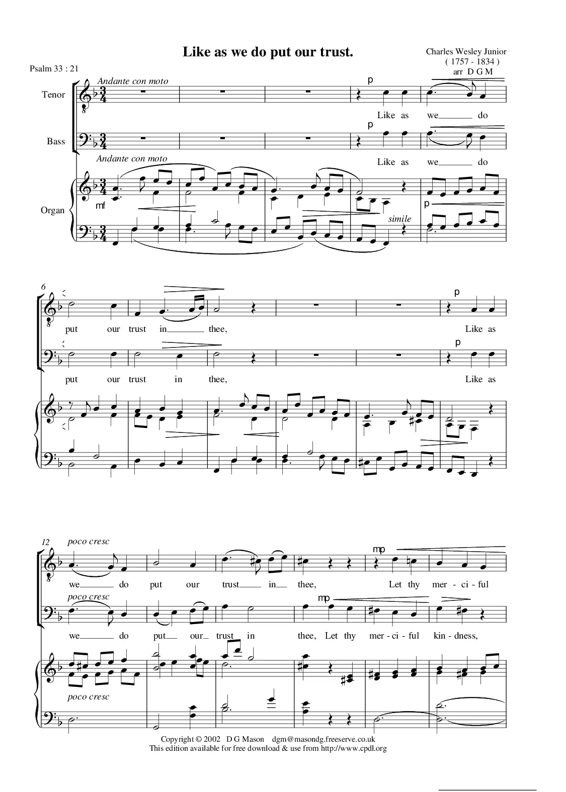 Like as we do put our trust - Page 1