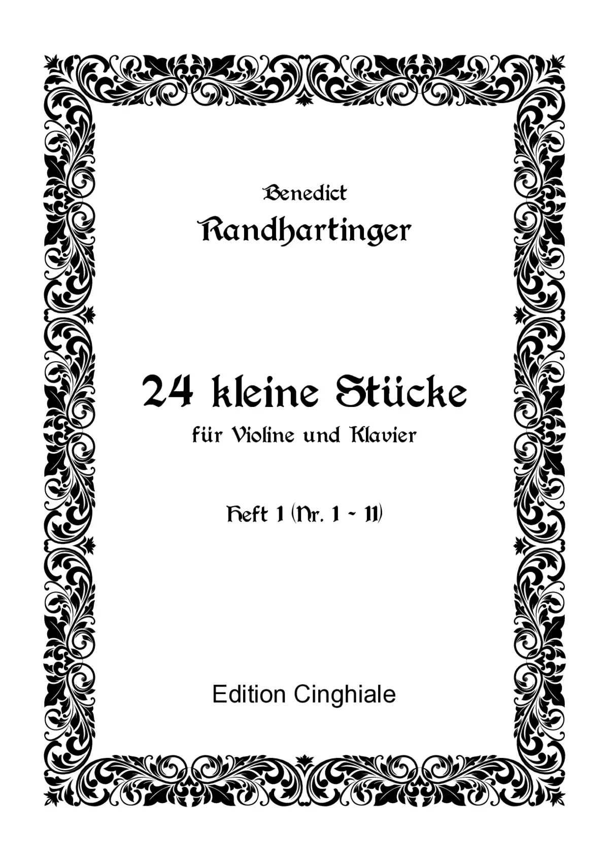 24 kleine Stücke für Violine und Klavier - Page 1