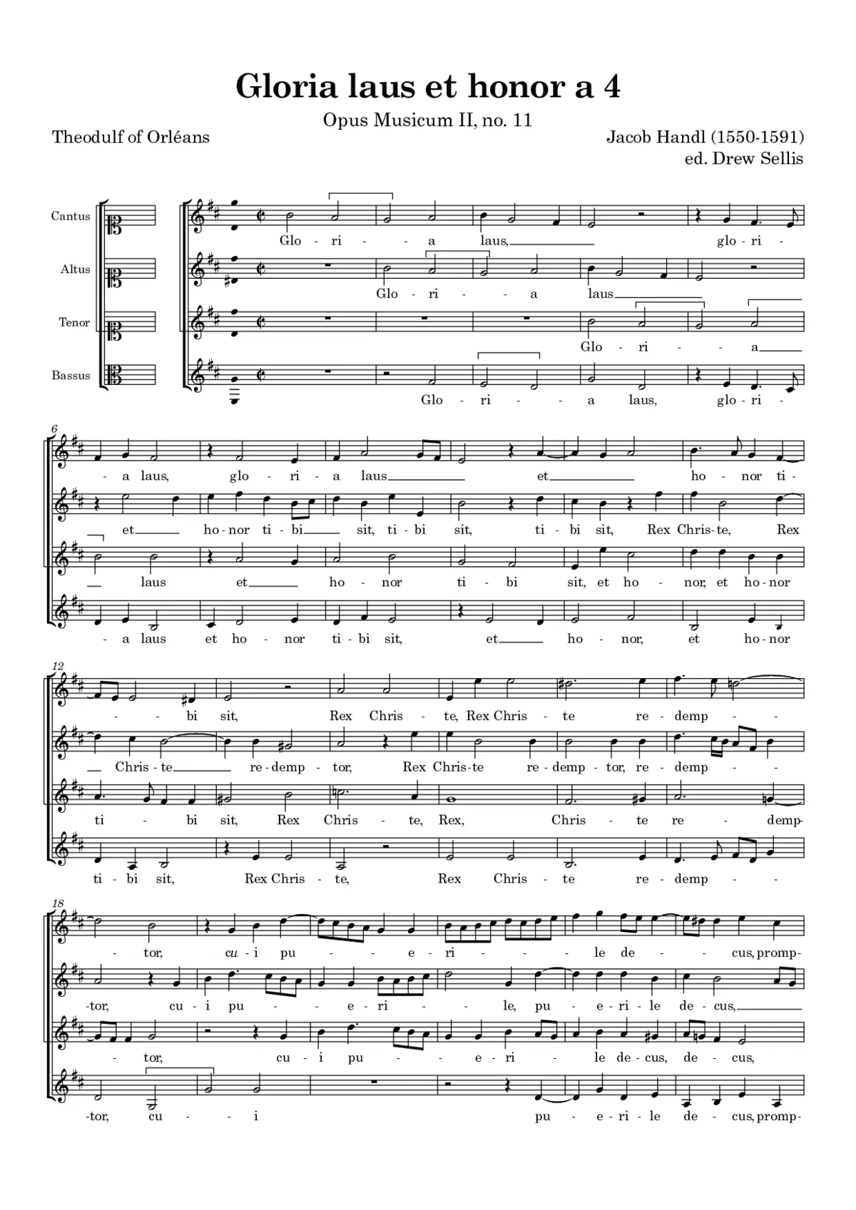 Gloria laus et honor a 4 - Page 1