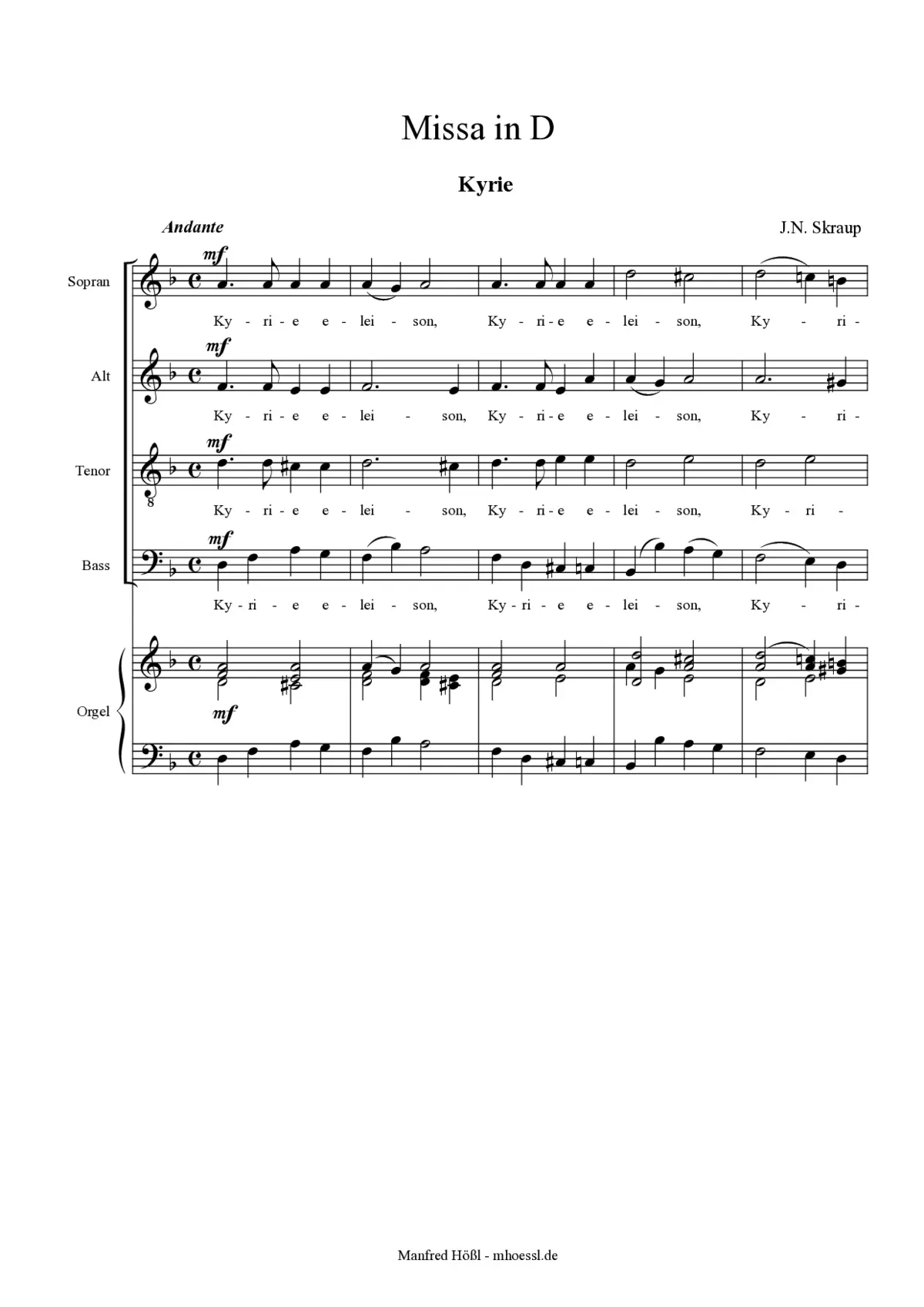 Missa in D - Page 1