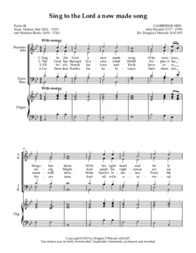 Sing to the Lord a new made song