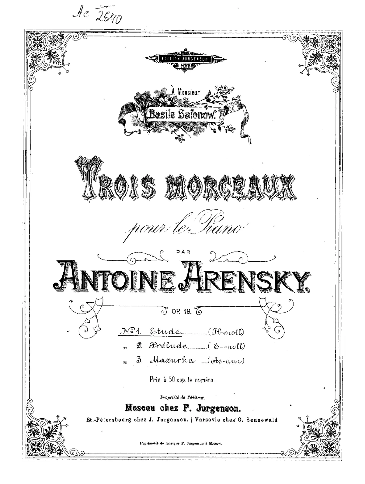 3 Morceaux - Page 1