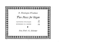 2 Pieces for Organ