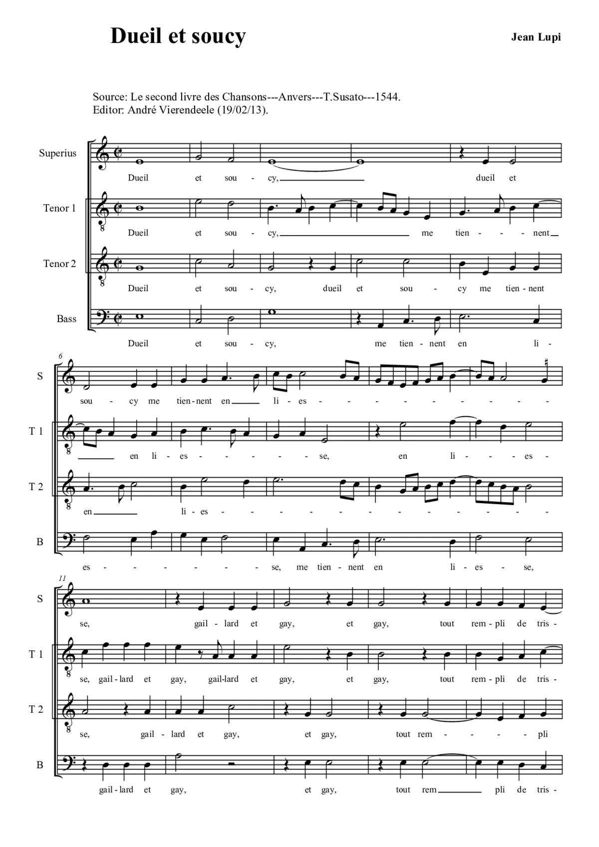 Dueil et soucy - Page 1