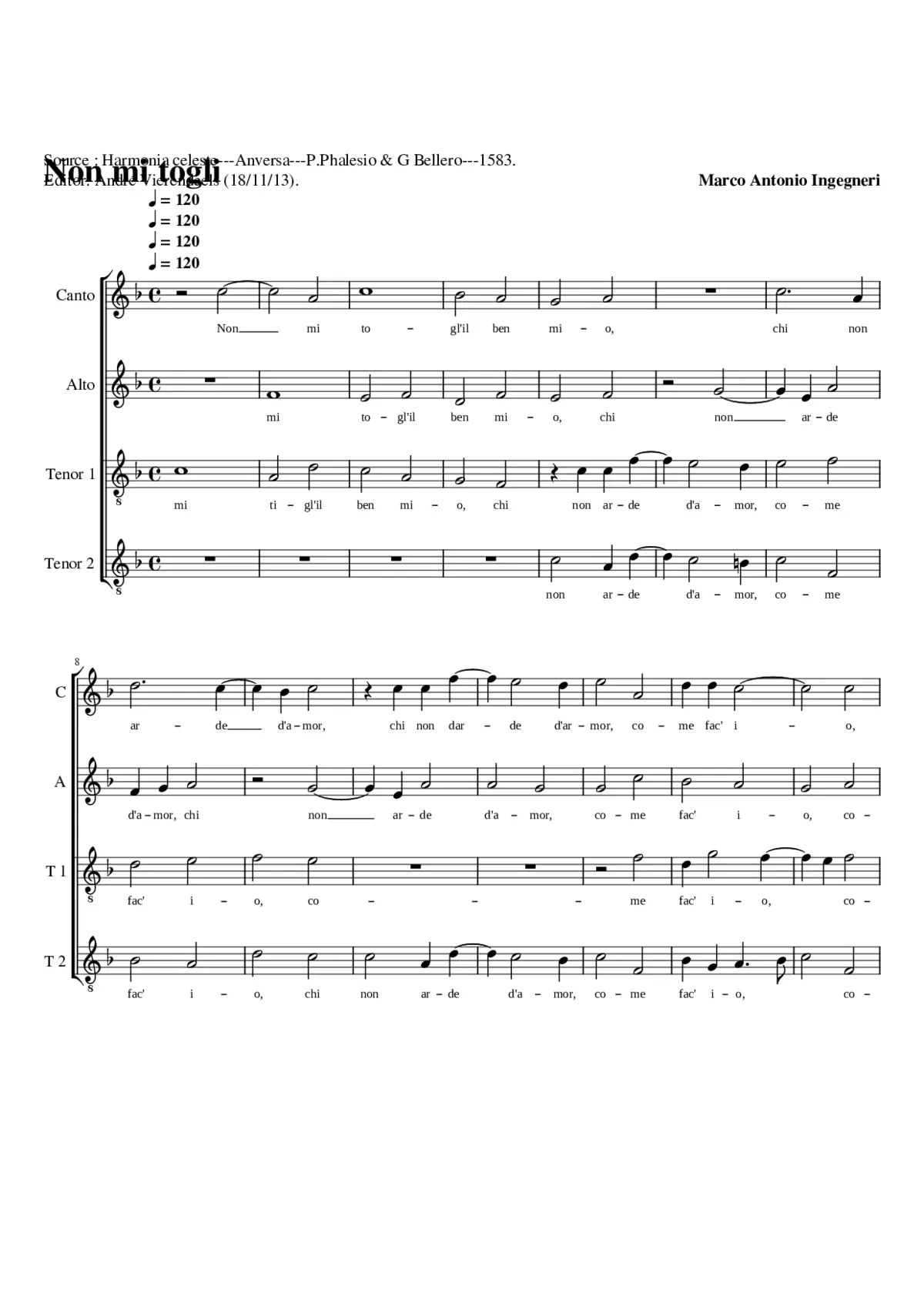 Non mi togli - Page 1