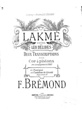 2 Transcriptions sur 'Lakmé' de Delibes