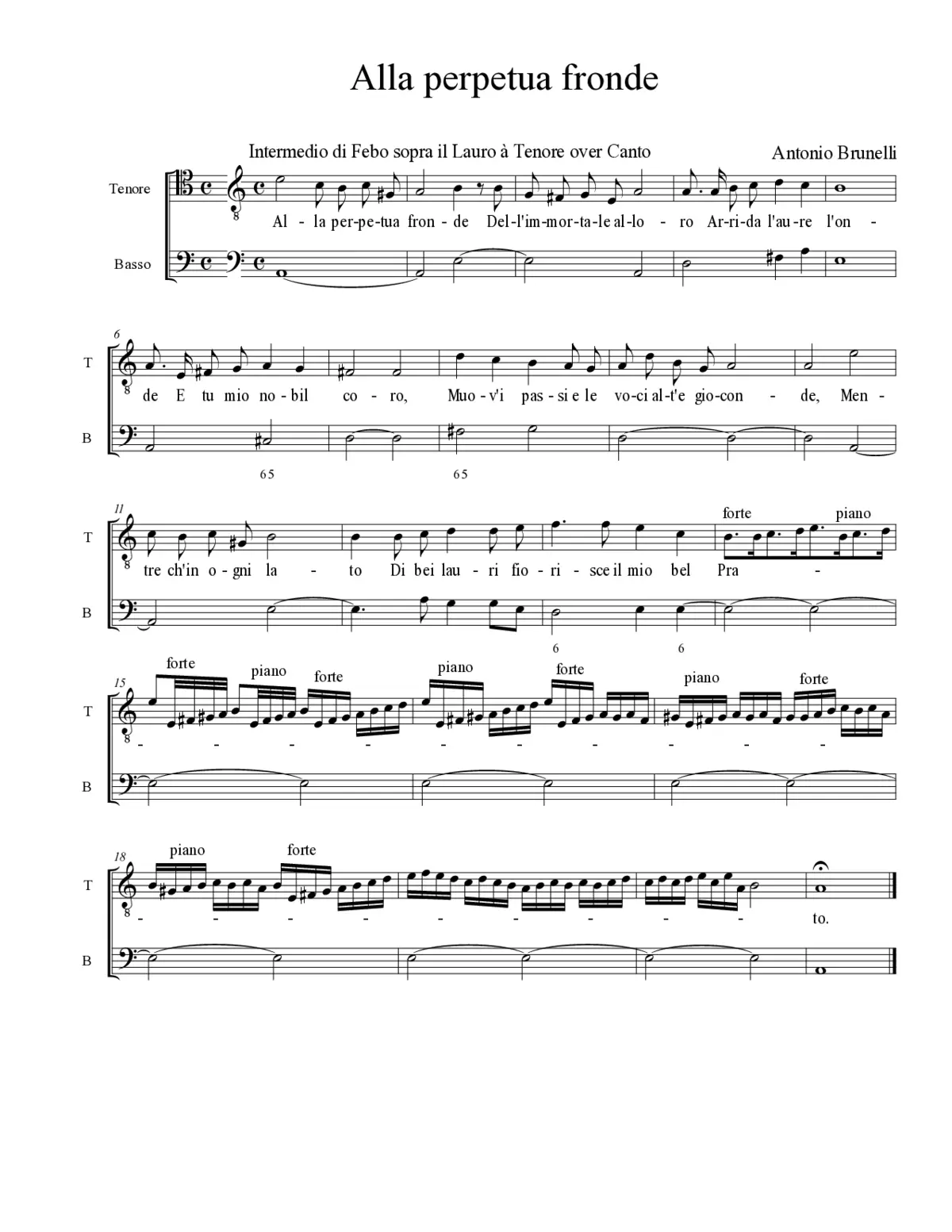 Alla perpetua fronde - Page 1