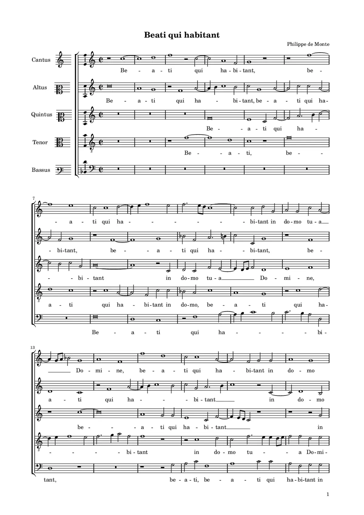 Beati qui habitant - Page 1