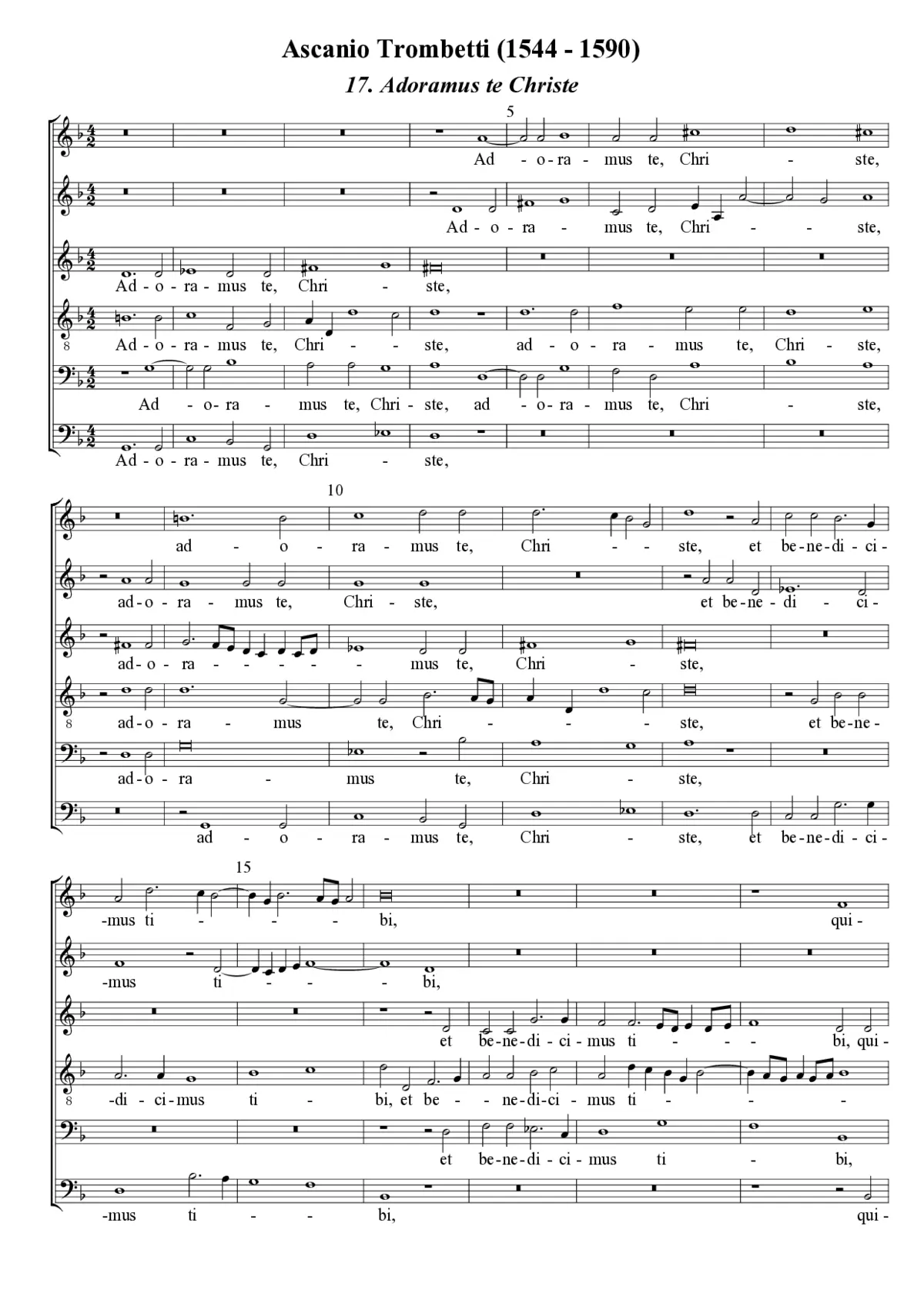 Adoramus te Christe - Page 1