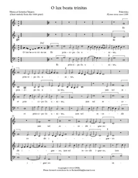 O lux beata trinitas