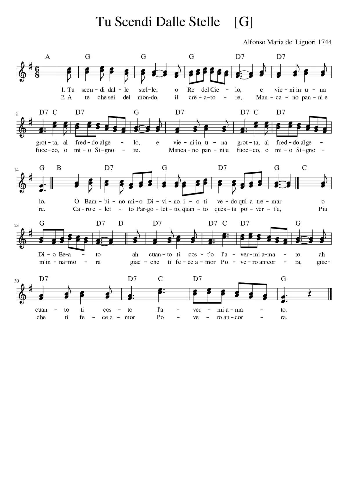 tu scendi dalle stelle - Page 1