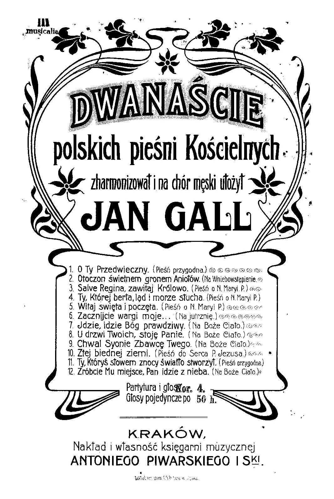 12 Polskich pieśni Kościelnych - Page 1