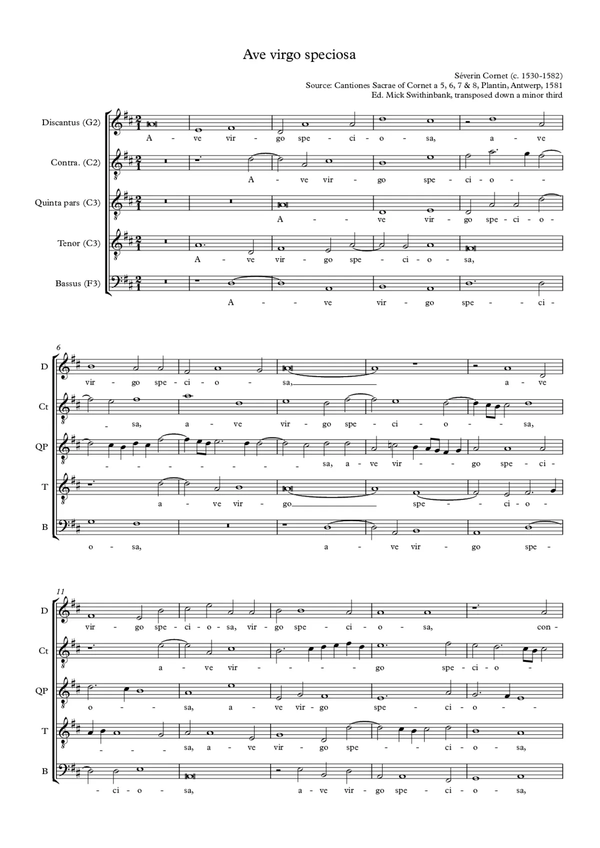 Ave virgo speciosa - Page 1