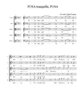 POSA tranquilla, POSA