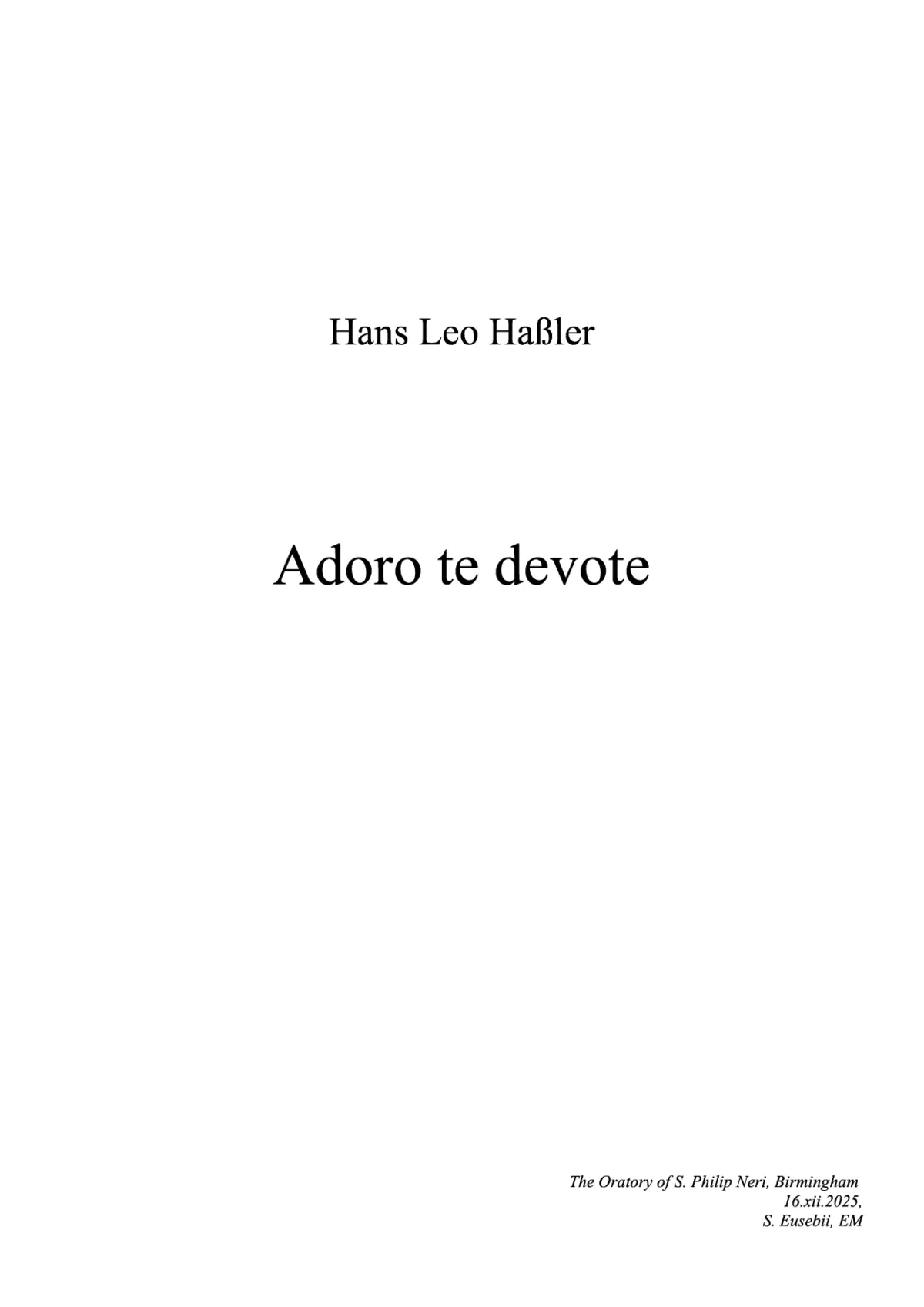 Adoro te devote - Page 1