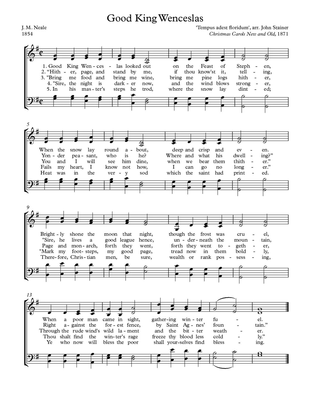 Good King Wenceslas - Page 1