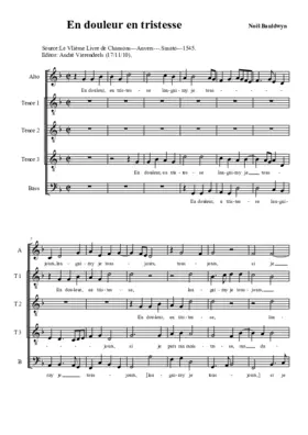 En douleur, en tristesse