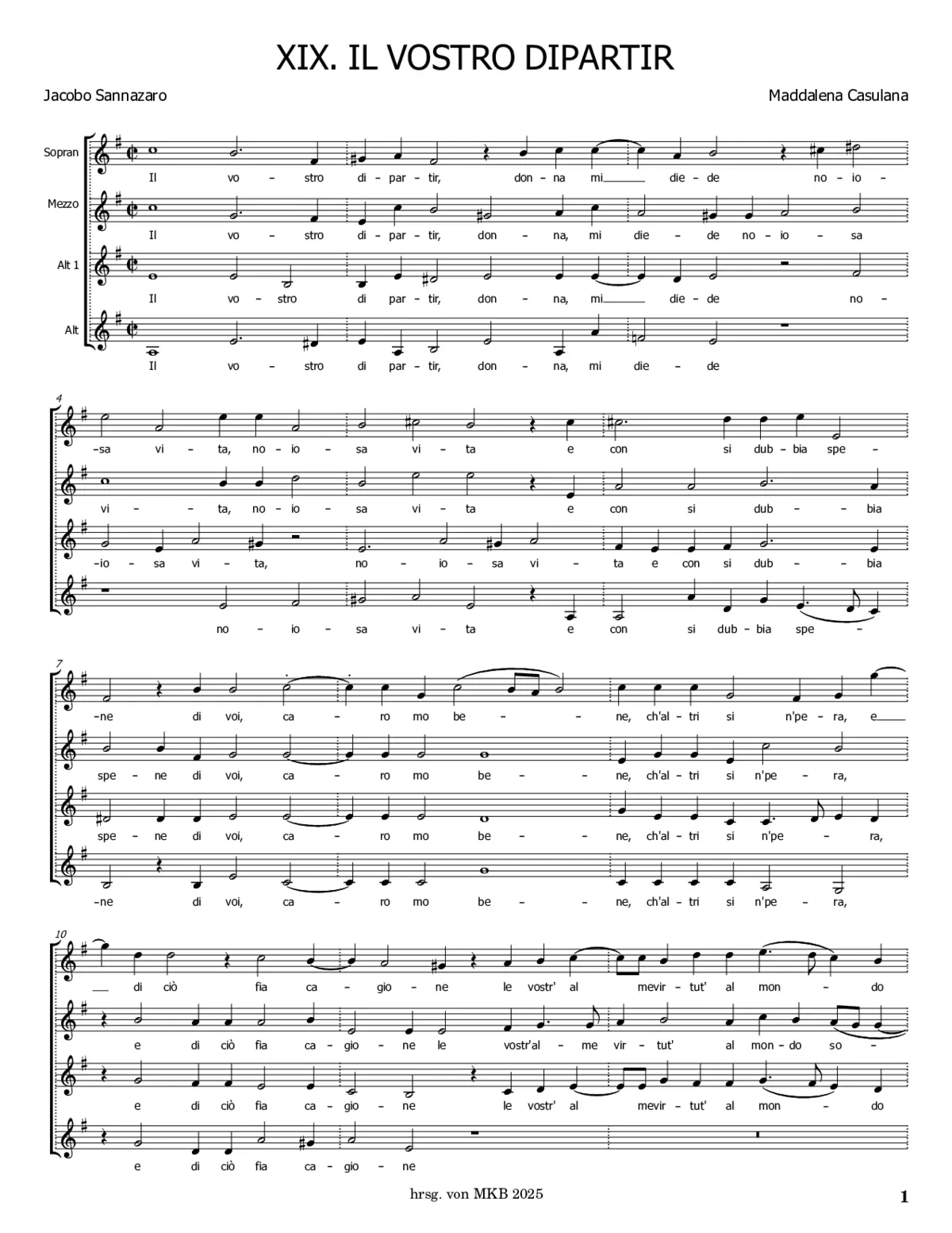 Il vostro dipartir - Page 1