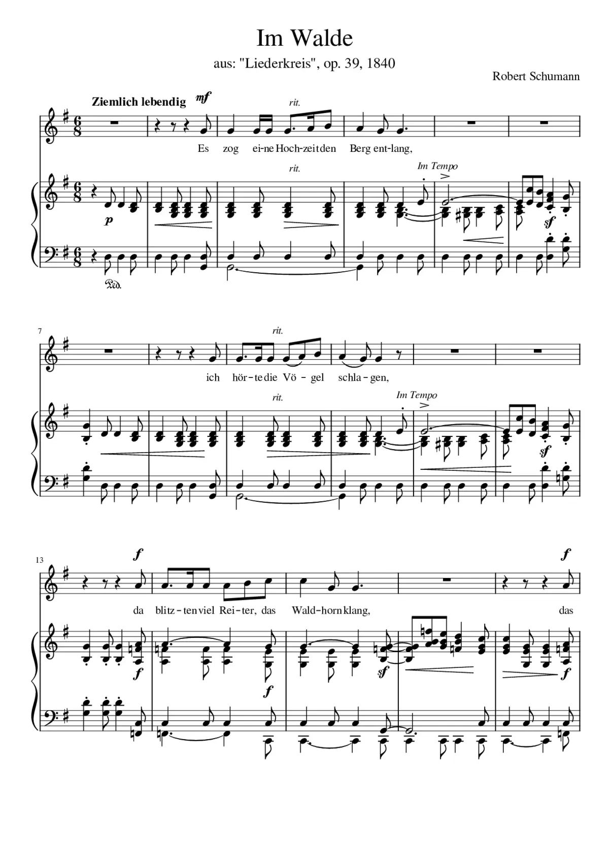 Liederkreis Op.39 - Page 1