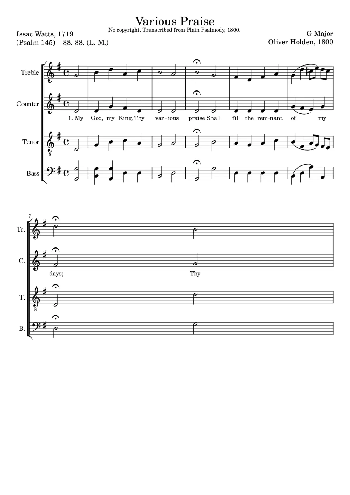 Various Praise - Page 1