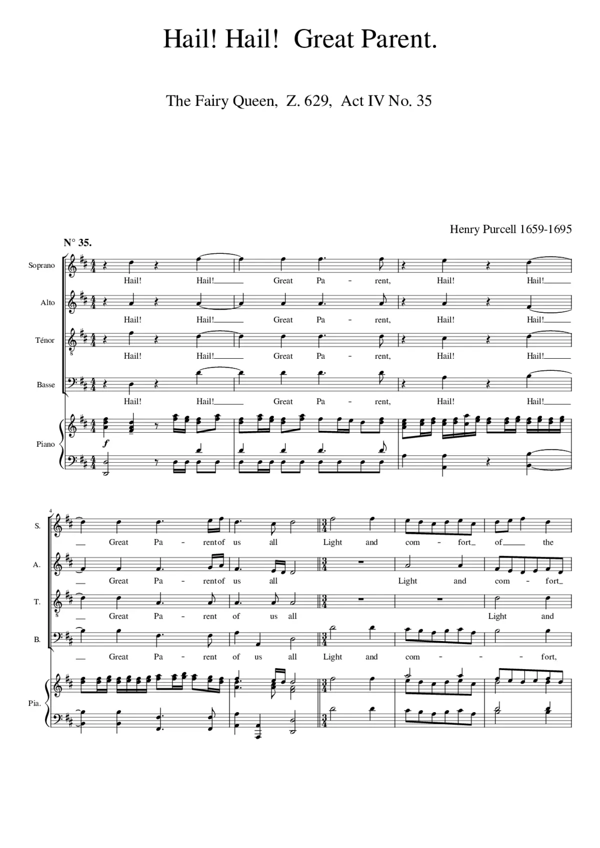 The Fairy Queen Z.629 - Page 1