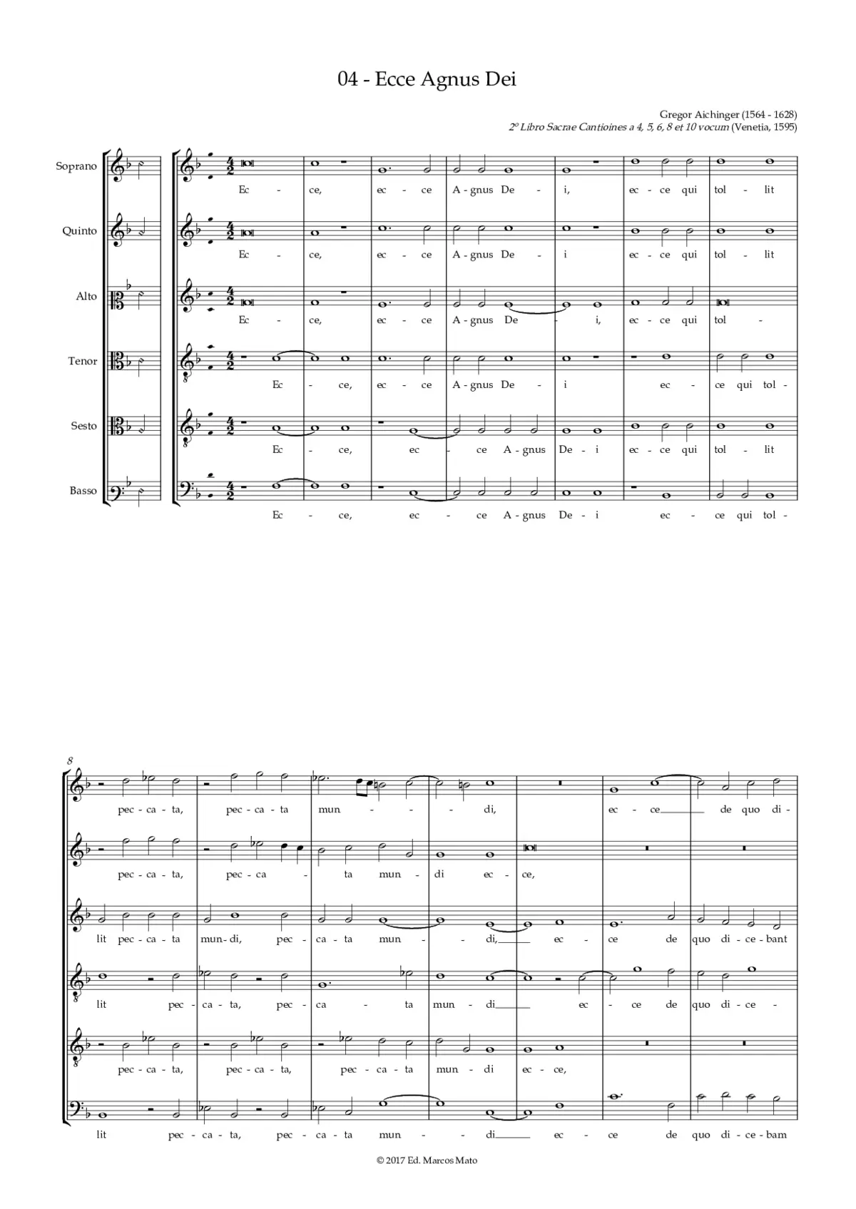 Ecce Agnus Dei - Page 1