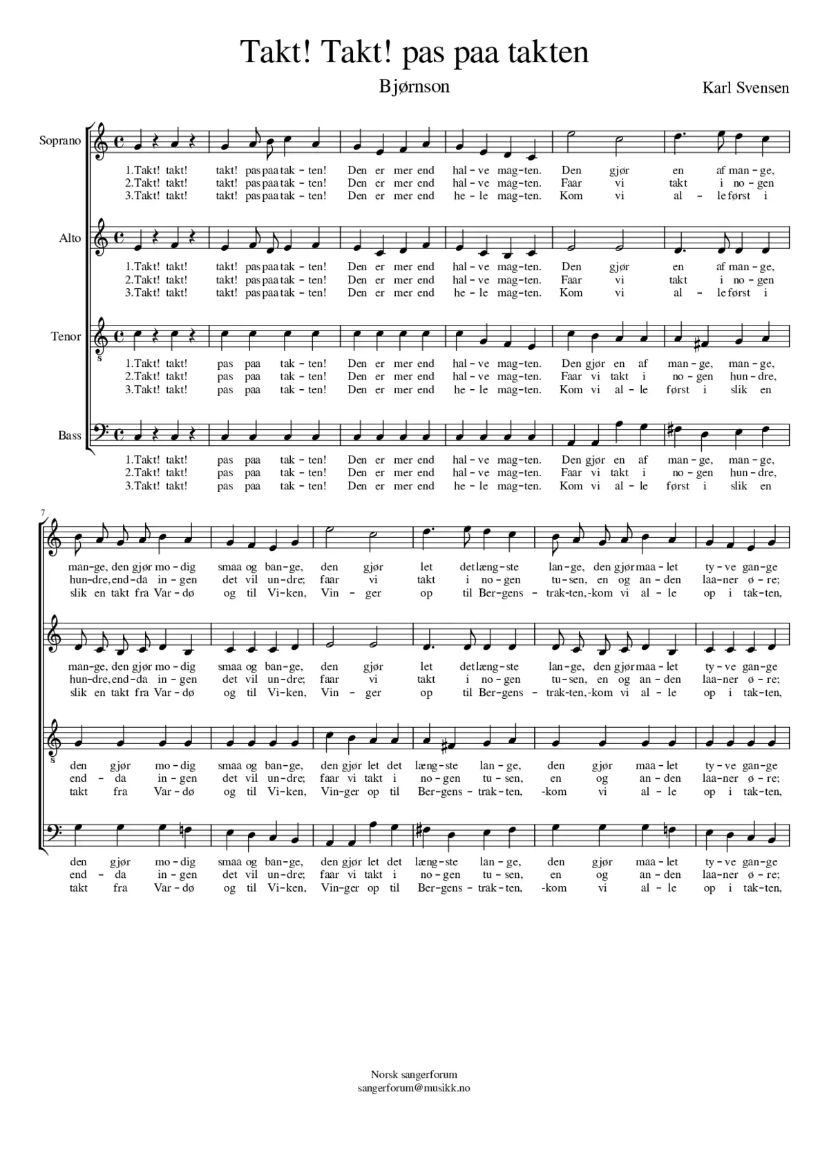 Takt! Takt! pas paa takten - Page 1