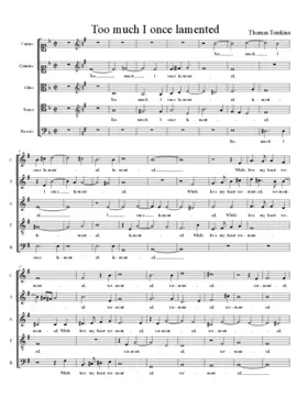 Too much I once lamented