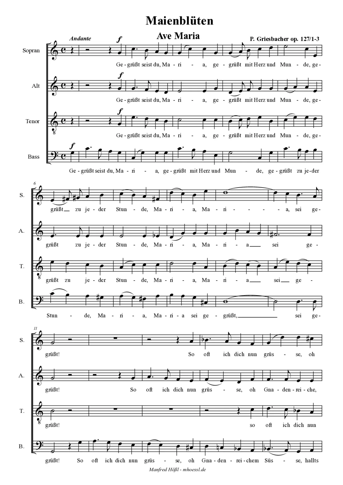 Maienblüten, Op. 127, Nos. 1-3 - Page 1