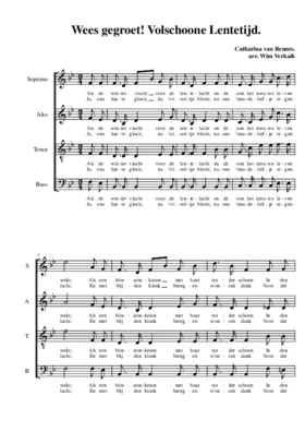 Wees gegroet!Volschoone lentetijd