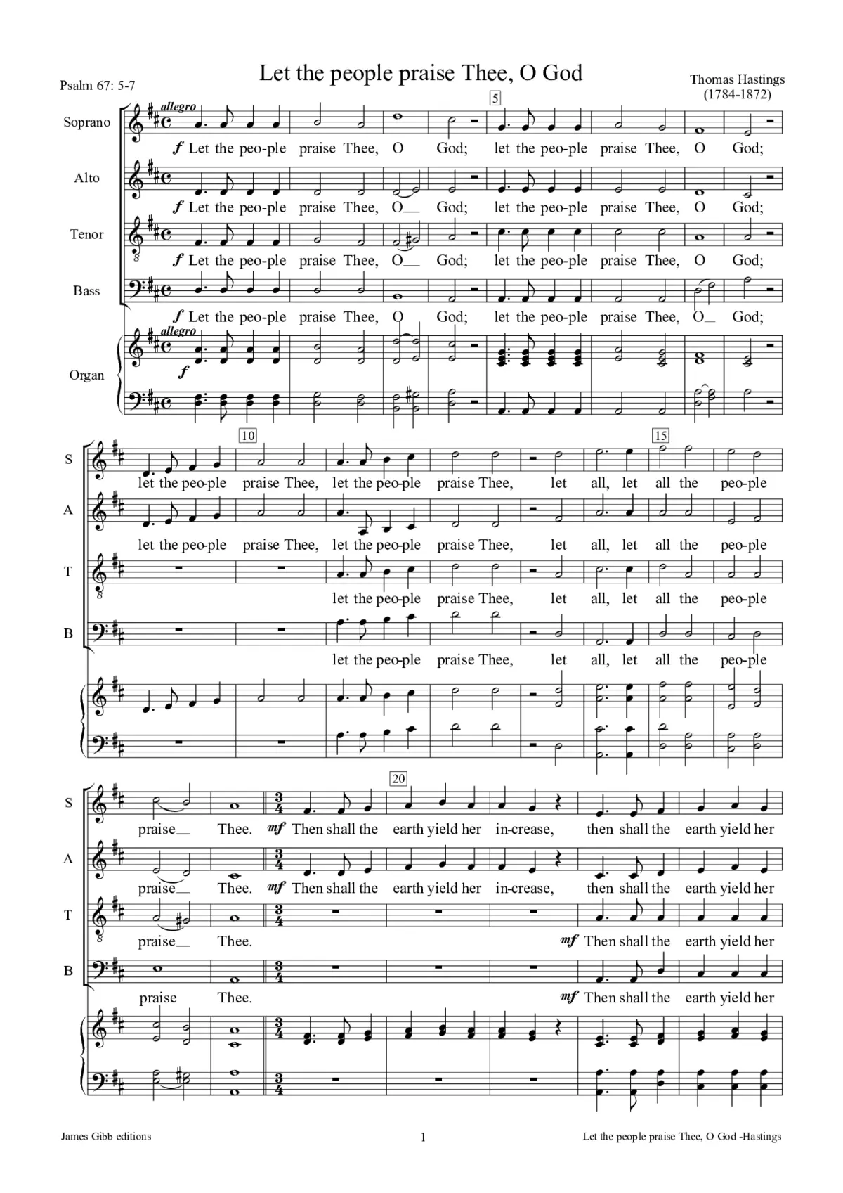 Let the people praise Thee, O God - Page 1