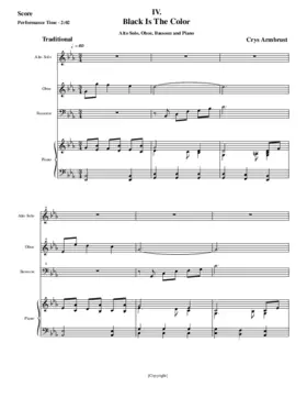Black is the color (from Five for Nina Simone)