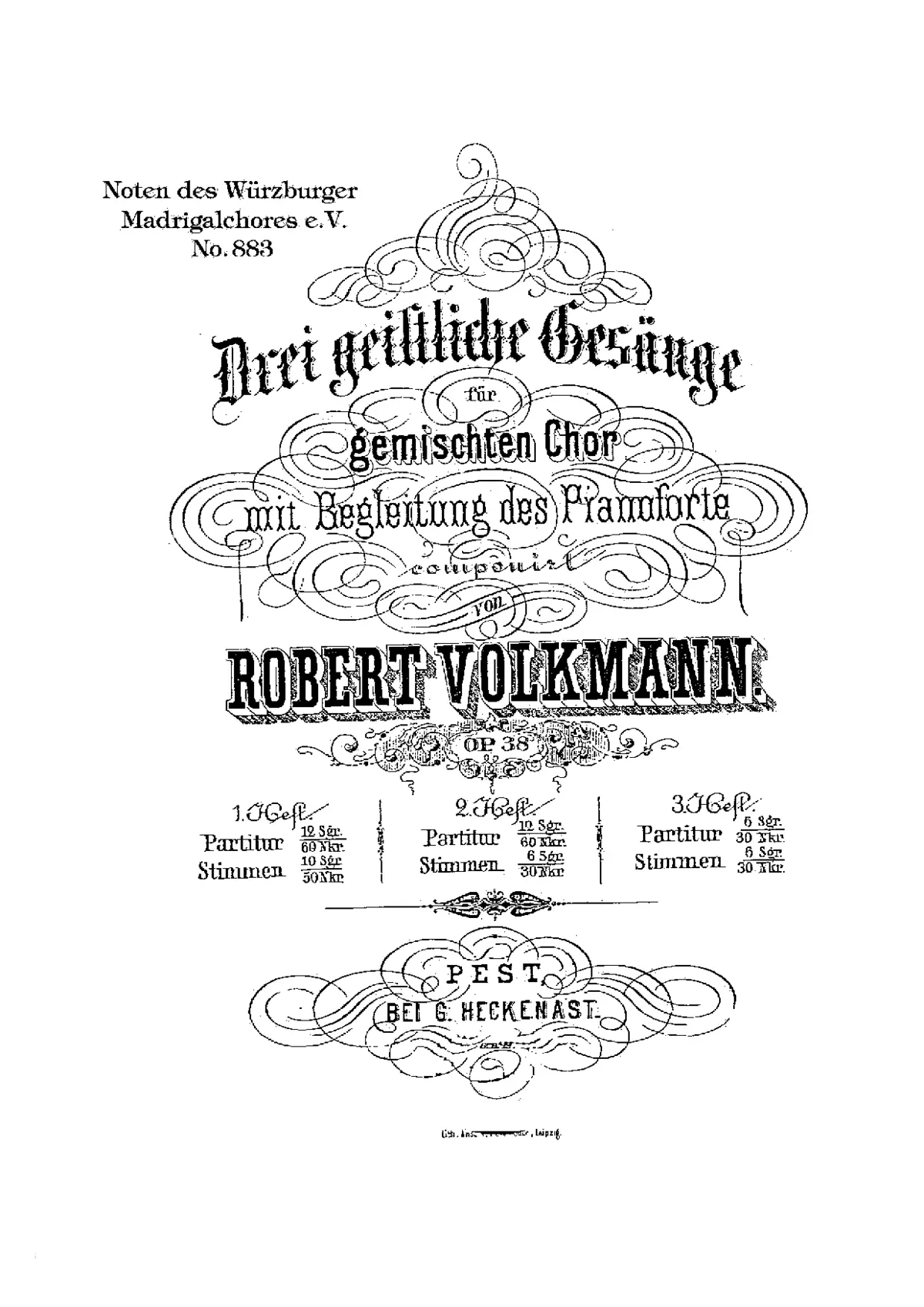 3 Geistliche Gesänge - Page 1