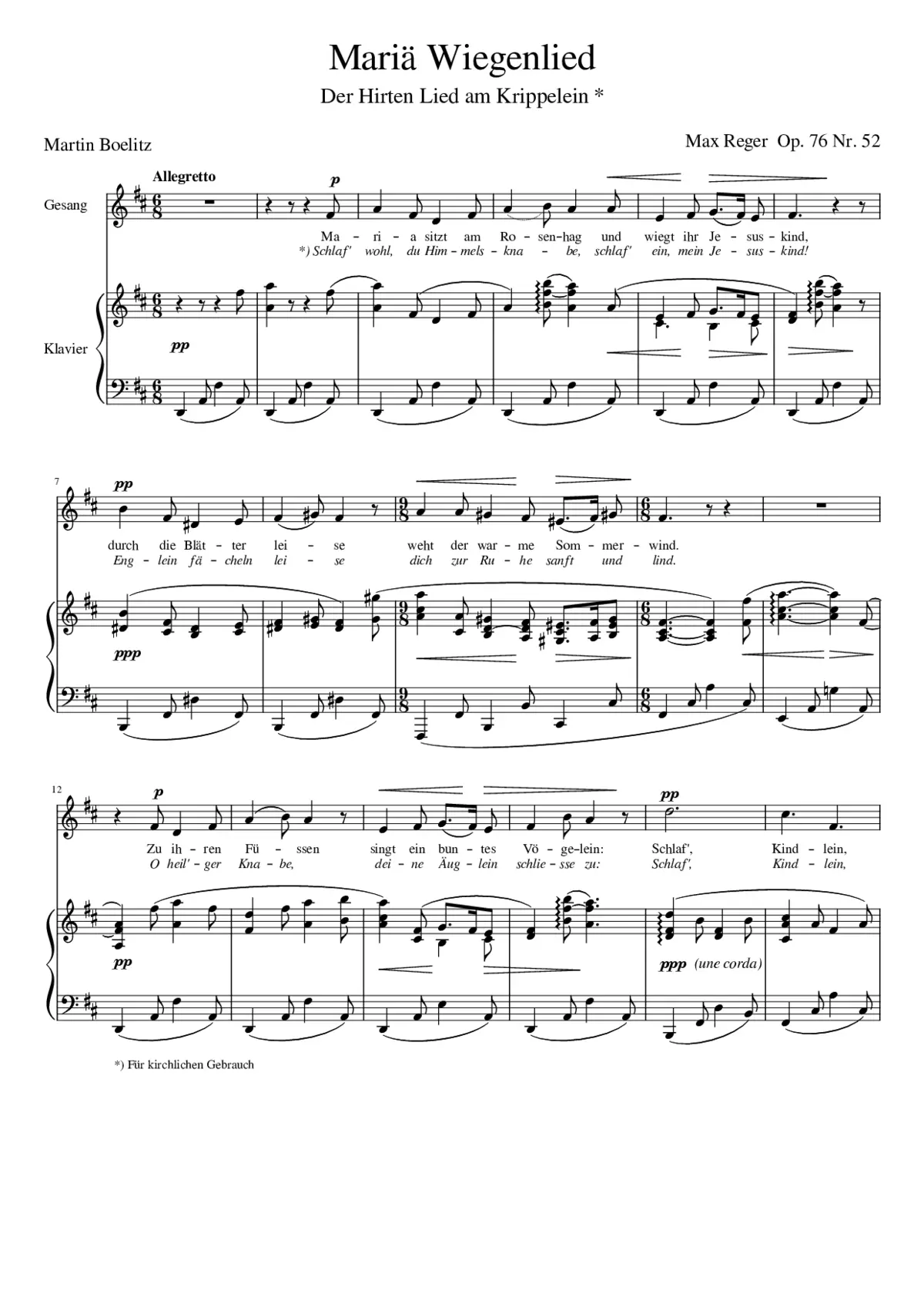 Maria Wiegenlied Op. 76 Nr 52 - Page 1