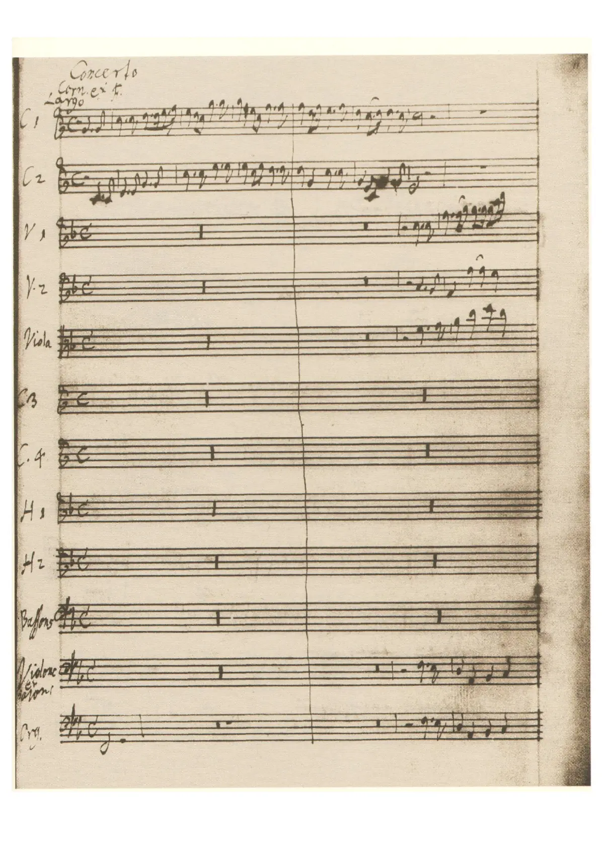 Concerto in F major, HWV 335b - Page 1