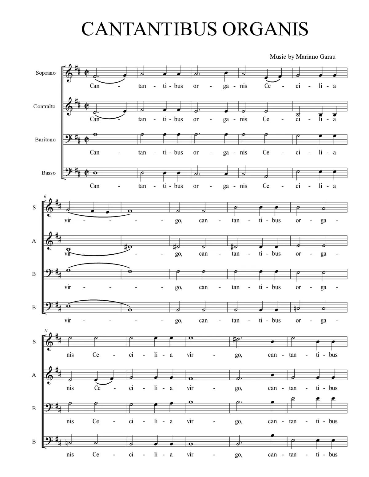 Cantantibus organis II - Page 1
