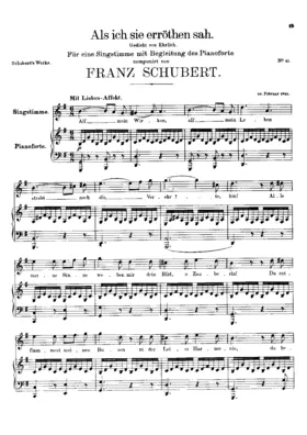 Als ich sie erröten sah, D.153